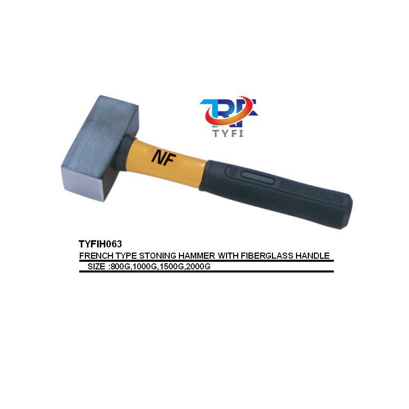 FRENCH TYPE  STONING HAMMER WITH FIBERGLASS HANDLE